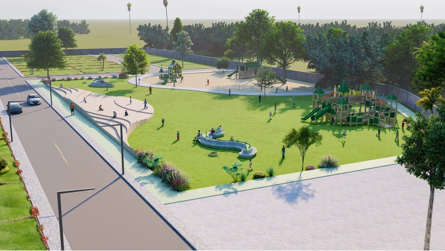 Children's Play Area with safety flooring and equipment